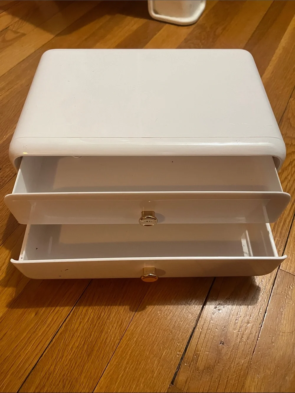 Organizer Box with Gold Accents - Compact Storage